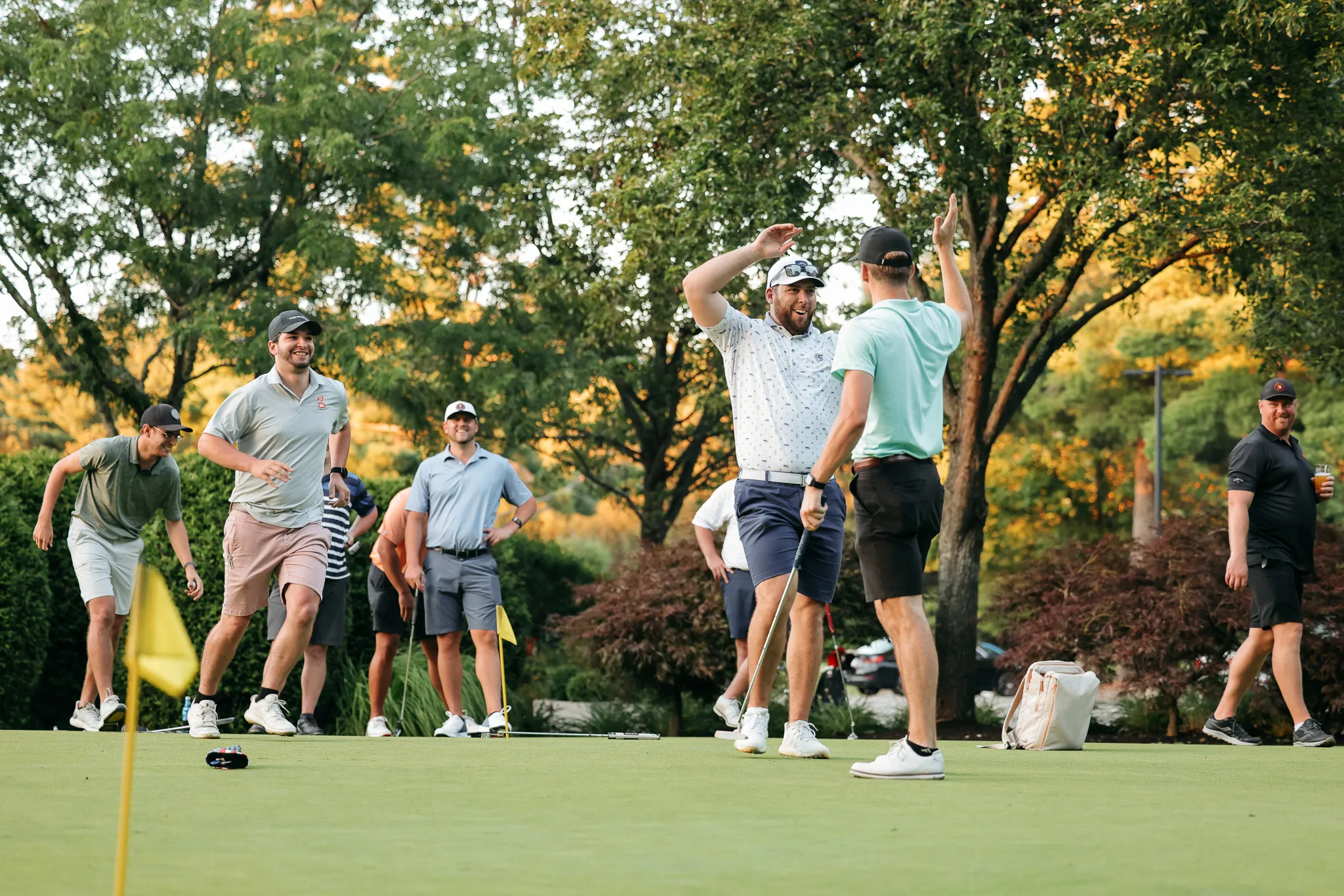 Golfers on the green